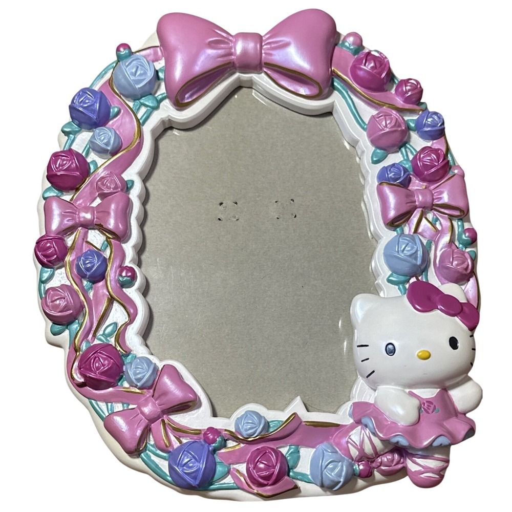 VTG 1976-2001. Classic Hello Kitty Sanrio Co Ballerina Bow Frame Pink  Rare!